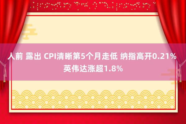 人前 露出 CPI清晰第5个月走低 纳指高开0.21% 英伟达涨超1.8%