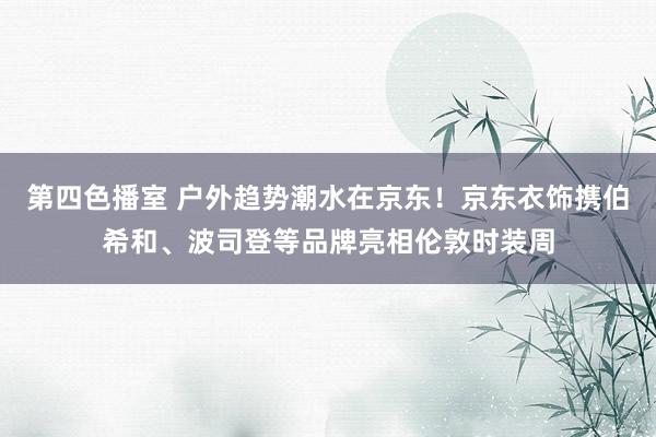 第四色播室 户外趋势潮水在京东！京东衣饰携伯希和、波司登等品牌亮相伦敦时装周