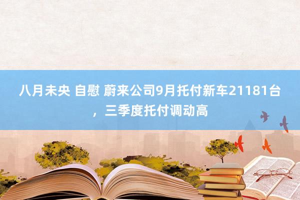 八月未央 自慰 蔚来公司9月托付新车21181台，三季度托付调动高