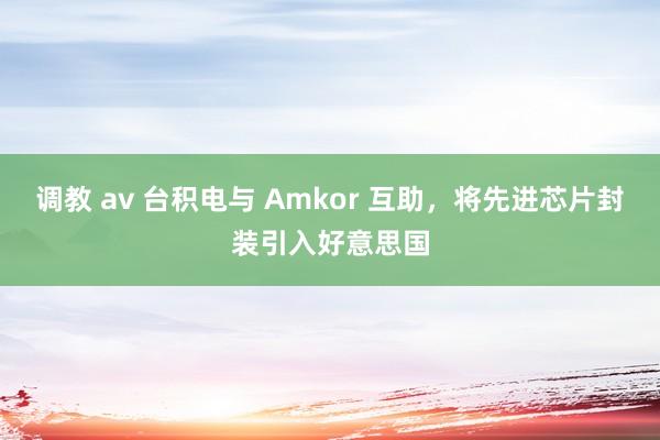 调教 av 台积电与 Amkor 互助，将先进芯片封装引入好意思国