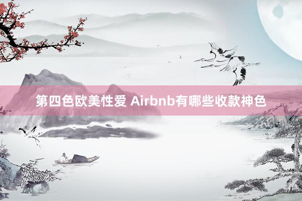 第四色欧美性爱 Airbnb有哪些收款神色