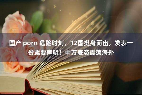 国产 porn 危险时刻，12国挺身而出，发表一份紧要声明！中方表态震荡海外