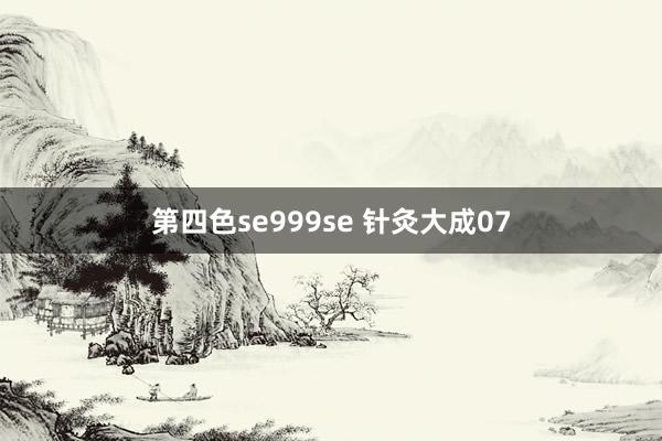 第四色se999se 针灸大成07