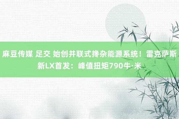 麻豆传媒 足交 始创并联式搀杂能源系统！雷克萨斯新LX首发：峰值扭矩790牛·米