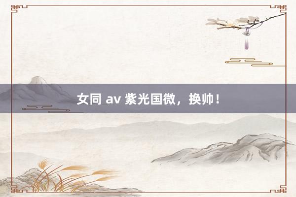 女同 av 紫光国微，换帅！