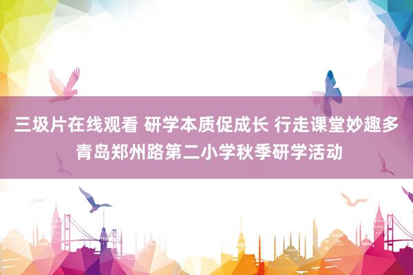 三圾片在线观看 研学本质促成长 行走课堂妙趣多 青岛郑州路第二小学秋季研学活动