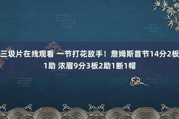 三圾片在线观看 一节打花敌手！詹姆斯首节14分2板1助 浓眉9分3板2助1断1帽