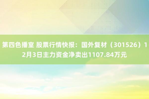 第四色播室 股票行情快报：国外复材（301526）12月3日主力资金净卖出1107.84万元