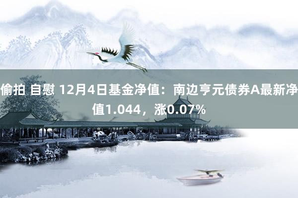 偷拍 自慰 12月4日基金净值：南边亨元债券A最新净值1.044，涨0.07%