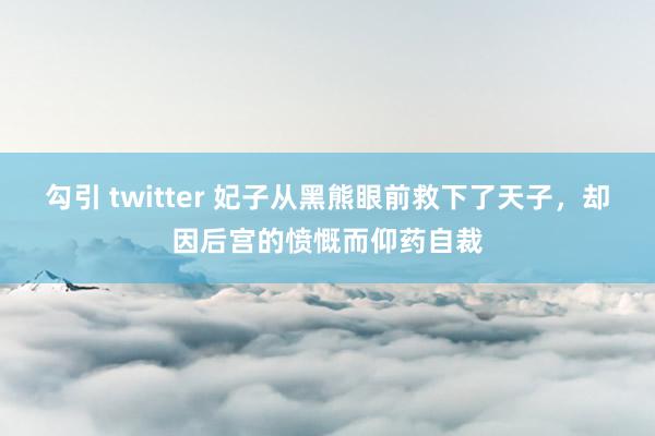 勾引 twitter 妃子从黑熊眼前救下了天子，却因后宫的愤慨而仰药自裁