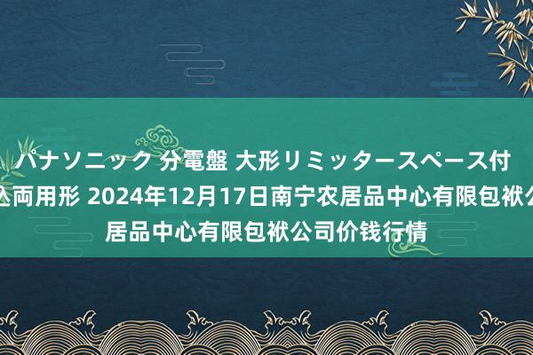 パナソニック 分電盤 大形リミッタースペース付 露出・半埋込両用形 2024年12月17日南宁农居品中心有限包袱公司价钱行情