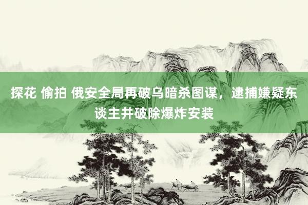 探花 偷拍 俄安全局再破乌暗杀图谋，逮捕嫌疑东谈主并破除爆炸安装