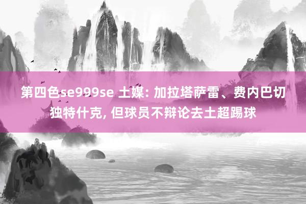 第四色se999se 土媒: 加拉塔萨雷、费内巴切独特什克， 但球员不辩论去土超踢球