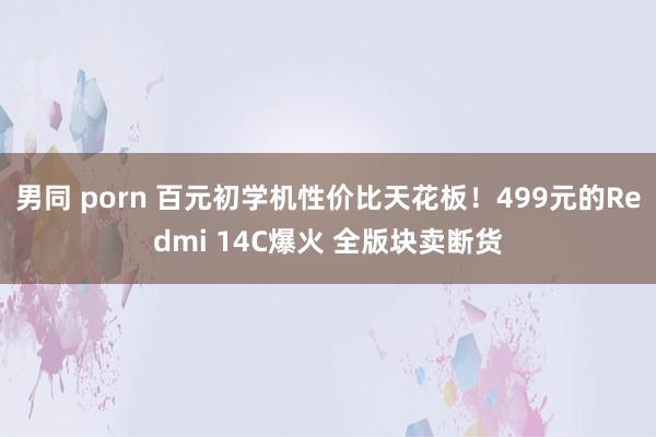 男同 porn 百元初学机性价比天花板！499元的Redmi 14C爆火 全版块卖断货