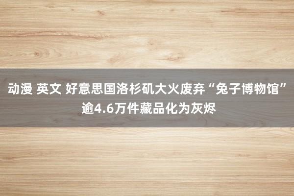 动漫 英文 好意思国洛杉矶大火废弃“兔子博物馆” 逾4.6万件藏品化为灰烬