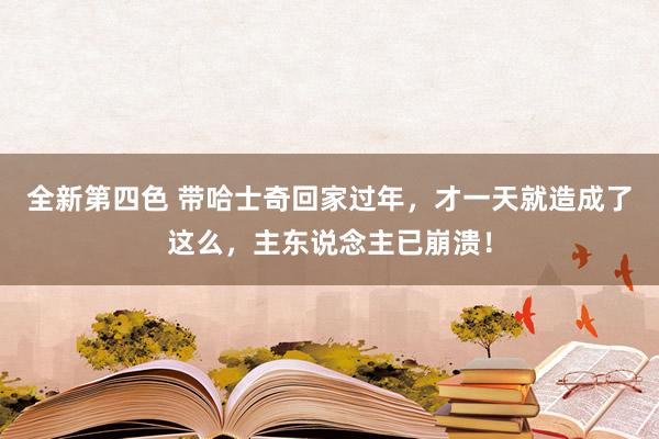 全新第四色 带哈士奇回家过年，才一天就造成了这么，主东说念主已崩溃！